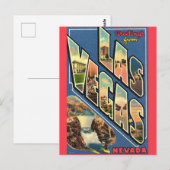 Las Vegas Nevada Groet Briefkaart (Voorkant / Achterkant)