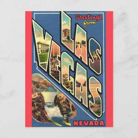 Las Vegas Nevada Groet Briefkaart (Voorkant)