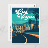  Las Vegas Nevada Groeten van welkom Briefkaart (Voorkant / Achterkant)