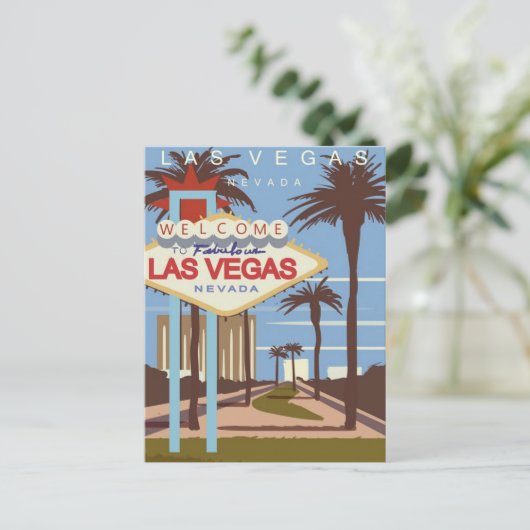  Las Vegas Nevada Groeten van welkom Briefkaart (Staand voorkant)