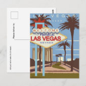  Las Vegas Nevada Groeten van welkom Briefkaart (Voorkant / Achterkant)