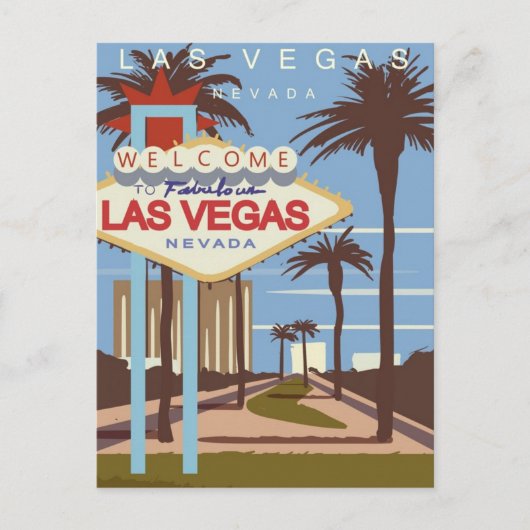  Las Vegas Nevada Groeten van welkom Briefkaart (Voorkant)