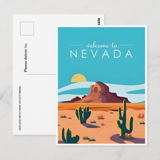 Las Vegas Nevada Groeten van welkom Briefkaart (Voorkant / Achterkant)