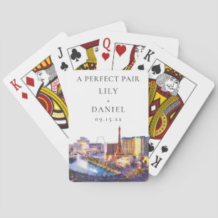 Las Vegas Nevada Huwelijk Perfect Paar Favor Pokerkaarten