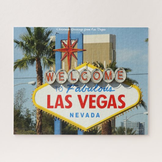 Las Vegas Nevada. Kerstgroeten Legpuzzel (Horizontaal)