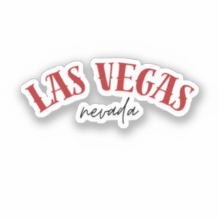 Las Vegas Nevada Koel Rood Sticker