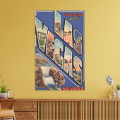 Las Vegas, Nevada - Large Letter Scenes 2 Canvas Afdruk (Insitu (Woonkamer))