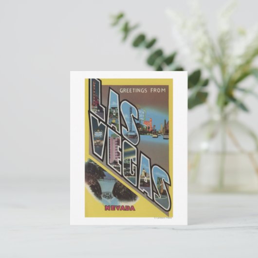 Las Vegas, Nevada - Large Letter Scenes Briefkaart (Staand voorkant)
