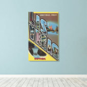 Las Vegas, Nevada - Large Letter Scenes Canvas Afdruk (Insitu (Houten vloer))