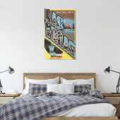 Las Vegas, Nevada - Large Letter Scenes Canvas Afdruk (Insitu (Slaapkamer))