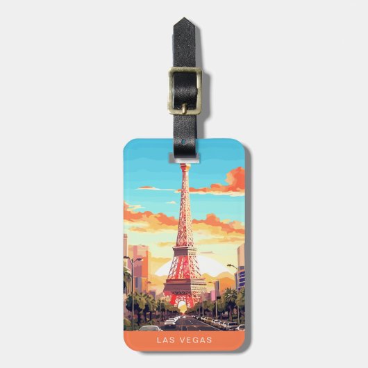 Las Vegas Nevada Luggage Tag Bagagelabel (Voorkant verticaal)