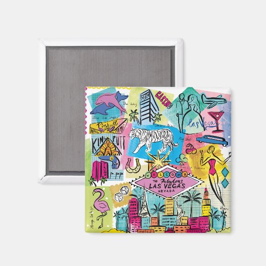 Las Vegas, Nevada Magneet (Voorkant / Achterkant)