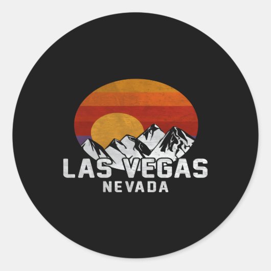 Las Vegas Nevada Mountain Ronde Sticker (Voorkant)