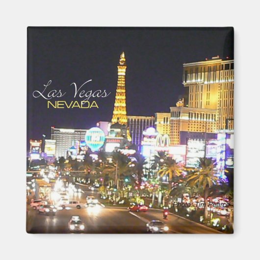 Las Vegas Nevada nachtelijke souvenir koelkast mag Magneet (Voorkant)