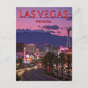 Las Vegas Nevada Neon Lights Strip Night Briefkaart