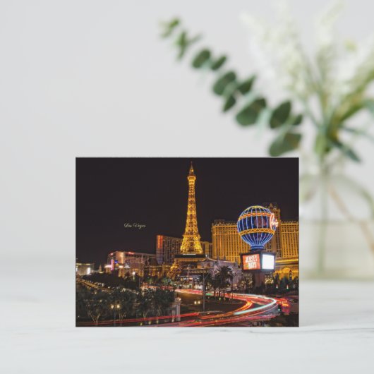 Las Vegas, Nevada neonverlichting Briefkaart (Staand voorkant)