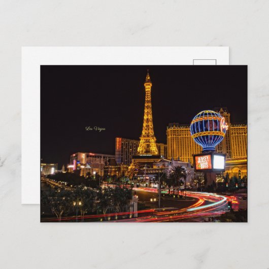 Las Vegas, Nevada neonverlichting Briefkaart (Voorkant / Achterkant)