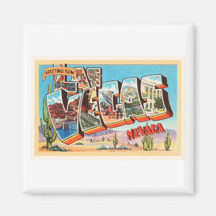Las Vegas Nevada NV Old Vintage Travel Souvenir Magneet
