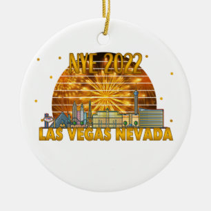 Las Vegas Nevada NYE 2022 New Year Matching Travel Keramisch Ornament