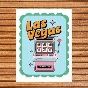 Las Vegas Nevada Oude Gokautomaat Jackpot Briefkaart