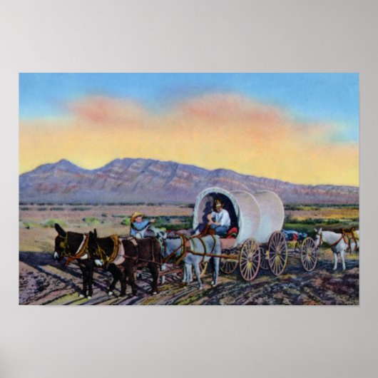 Las Vegas Nevada Prospector Covered Wagon Poster (Voorkant)
