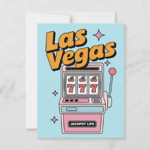 Las Vegas Nevada Retro Fruitautomaat Jackpot Briefkaart