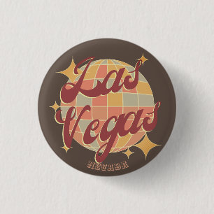 Las Vegas Nevada Retro  Partij Ronde Button 3,2 Cm