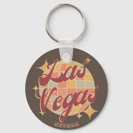 Las Vegas Nevada Retro  Partij Sleutelhanger (Voorkant)