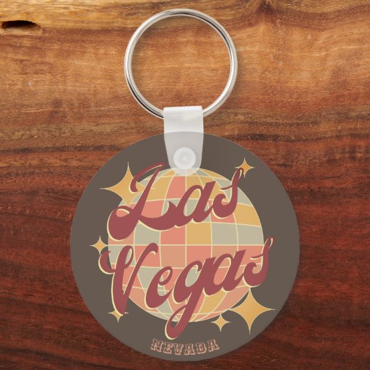Las Vegas Nevada Retro  Partij Sleutelhanger (Voorkant)