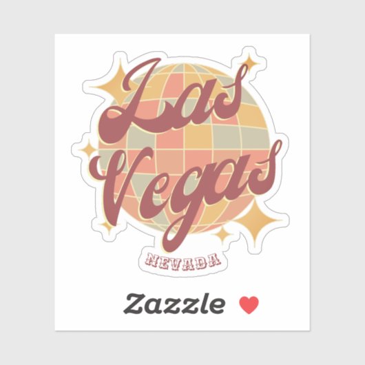 Las Vegas Nevada Retro Partij Sticker (Vel)