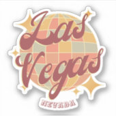 Las Vegas Nevada Retro Partij Sticker (Voorkant)