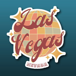 Las Vegas Nevada Retro Partij Sticker