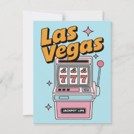 Las Vegas Nevada Retro Slot Machine Jackpot Briefkaart