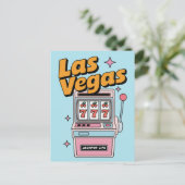 Las Vegas Nevada Retro Slot Machine Jackpot Briefkaart (Staand voorkant)