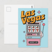 Las Vegas Nevada Retro Slot Machine Jackpot Briefkaart (Voorkant / Achterkant)