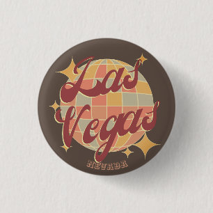 Las Vegas Nevada Retro Vintage Feest  Ronde Button 3,2 Cm