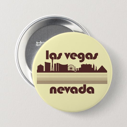 Las Vegas Nevada Ronde Button 7,6 Cm (Voorkant /achterkant)