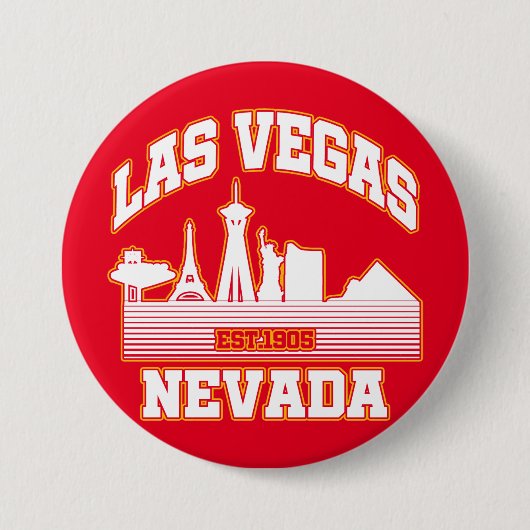 Las Vegas, Nevada Ronde Button 7,6 Cm (Voorkant)