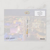 Las Vegas, Nevada 's nachts - luchtuitzicht Briefkaart (Achterkant)