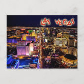 Las Vegas, Nevada 's nachts - luchtuitzicht Briefkaart (Voorkant)