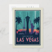 Las Vegas, Nevada | Save the date Uitnodiging Briefkaart (Voorkant / Achterkant)