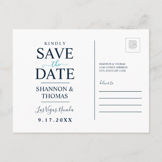 Las Vegas, Nevada | Save the date Uitnodiging Briefkaart (Achterkant)
