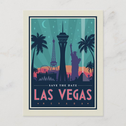 Las Vegas, Nevada | Save the date Uitnodiging Briefkaart (Voorkant)