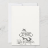 Las Vegas Nevada Schets Landschap Trouwen Save The Date (Achterkant)