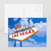 Las Vegas, Nevada Sign Retro briefkaart (Voorkant / Achterkant)