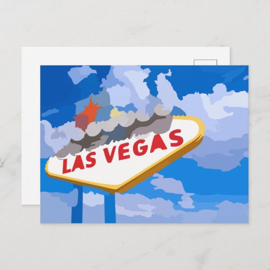 Las Vegas, Nevada Sign Retro briefkaart (Voorkant / Achterkant)