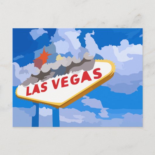 Las Vegas, Nevada Sign Retro briefkaart (Voorkant)