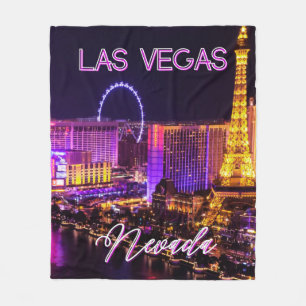 Las Vegas Nevada Silhouet Fleece Deken