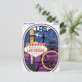Las Vegas, Nevada | Skyline ansichtkaart Briefkaart (Staand voorkant)