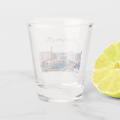 LAS VEGAS Nevada Skyline Bachelorette Favor Shot Glas (Achterkant)